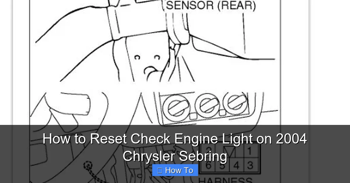 How to Reset Check Engine Light on 2004 Chrysler Sebring