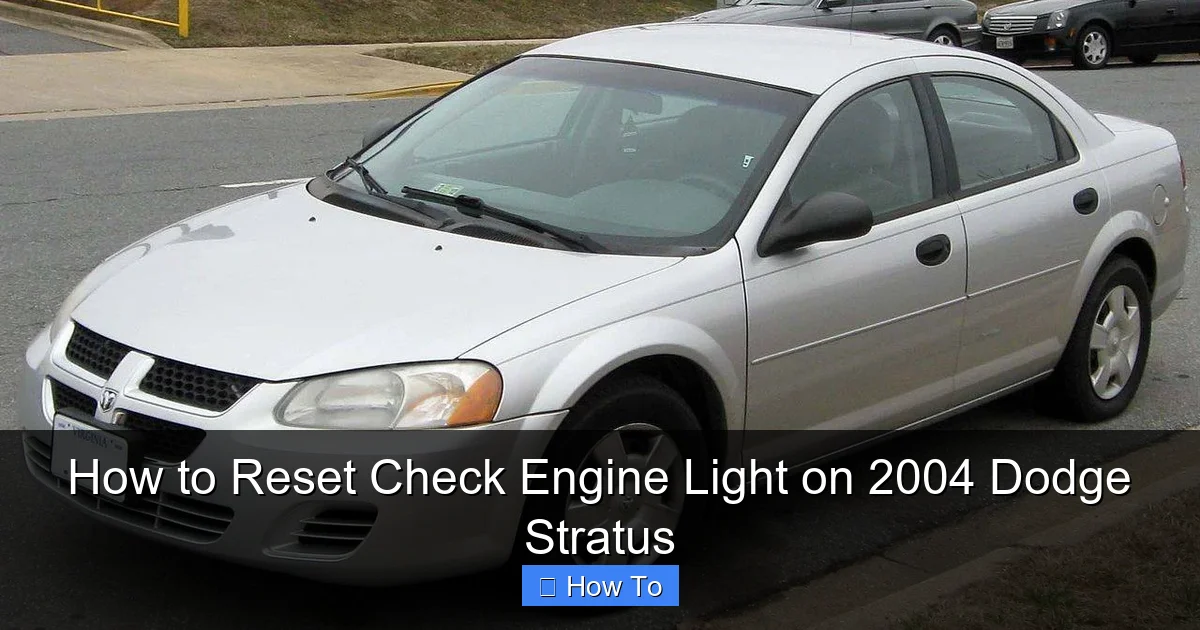 How to Reset Check Engine Light on 2004 Dodge Stratus