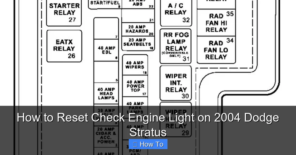 How to Reset Check Engine Light on 2004 Dodge Stratus