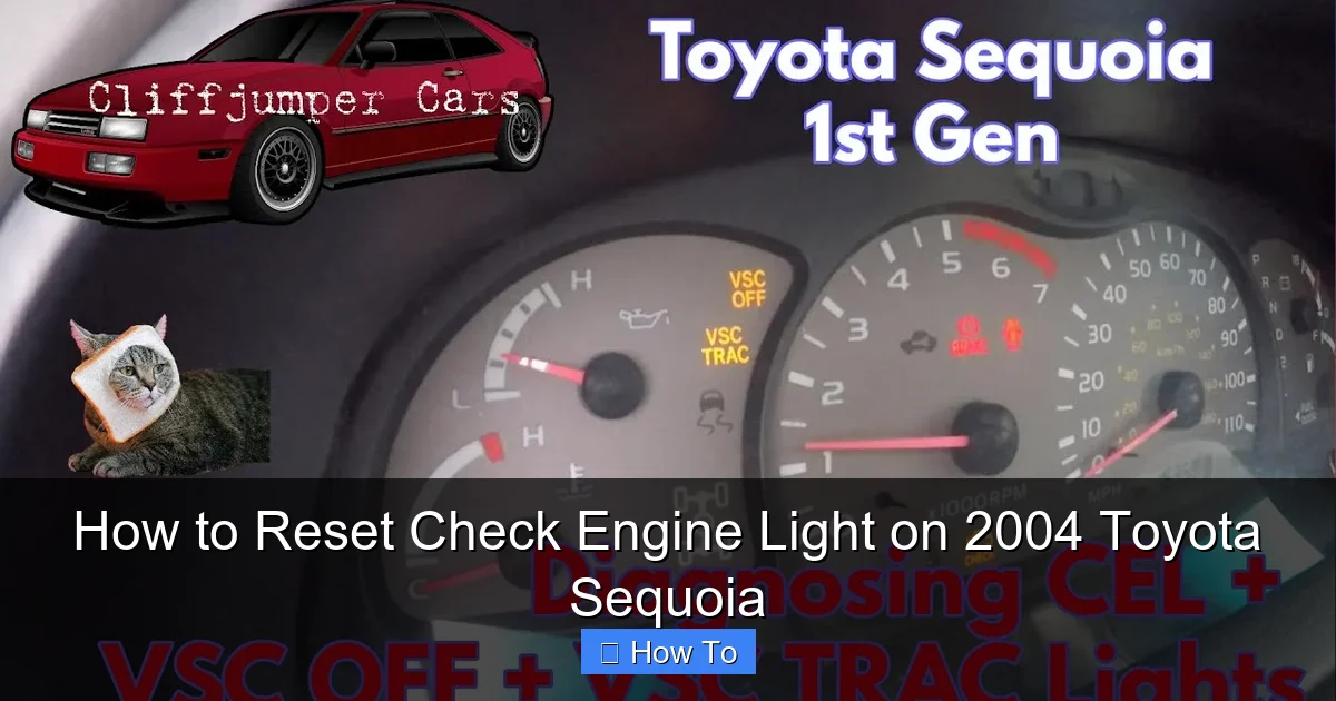 How to Reset Check Engine Light on 2004 Toyota Sequoia