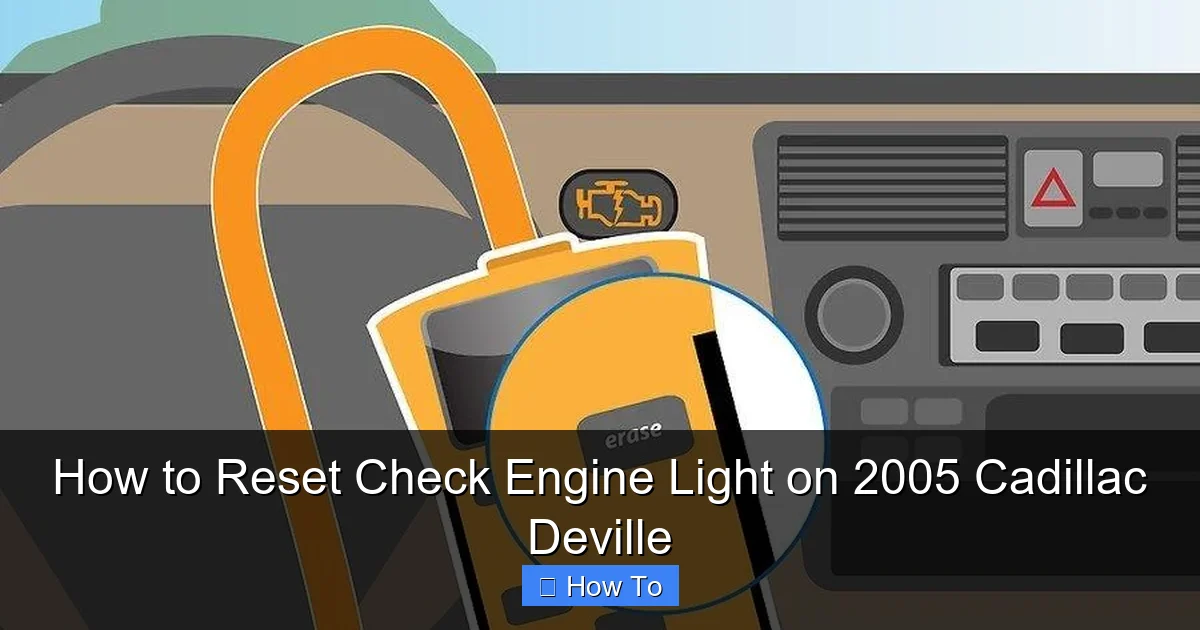 How to Reset Check Engine Light on 2005 Cadillac Deville