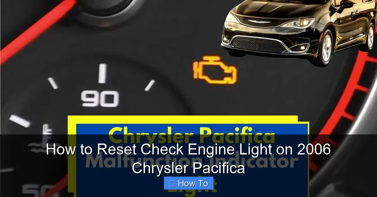 How to Reset Check Engine Light on 2006 Chrysler Pacifica
