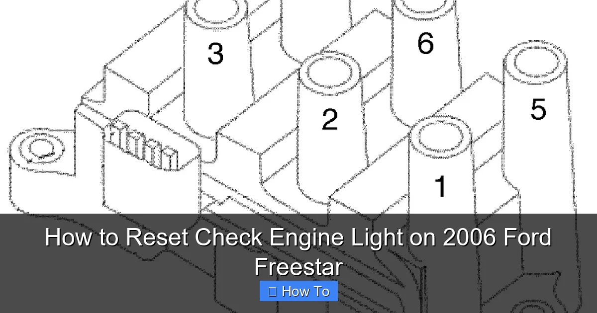 How to Reset Check Engine Light on 2006 Ford Freestar