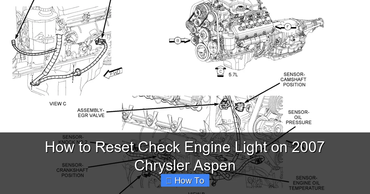 How to Reset Check Engine Light on 2007 Chrysler Aspen