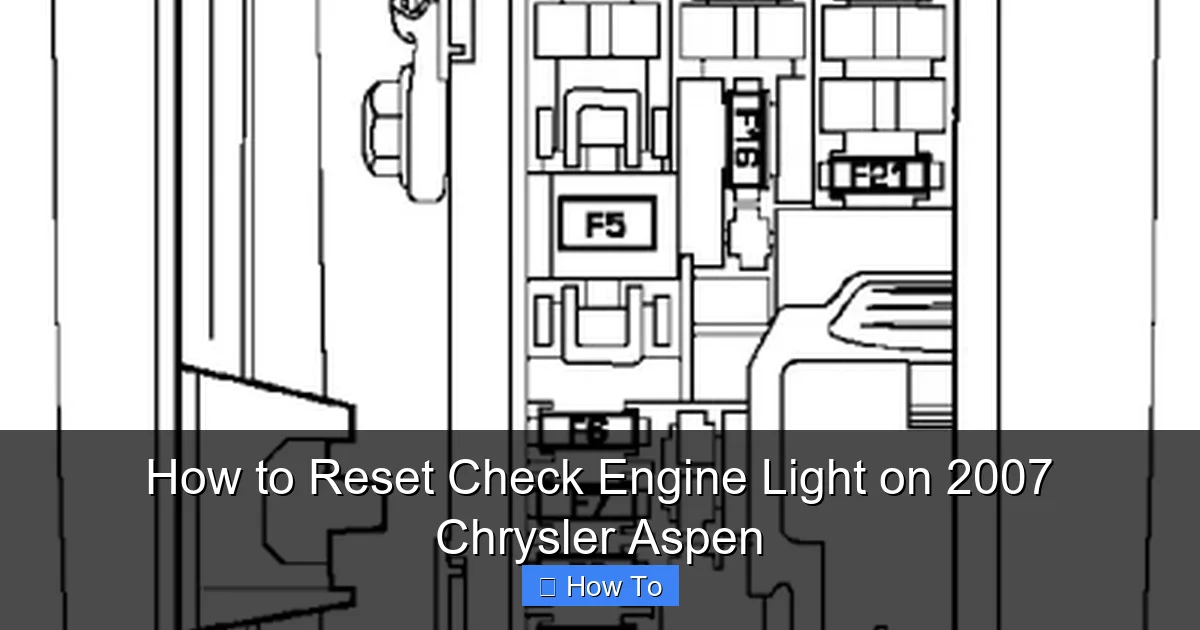 How to Reset Check Engine Light on 2007 Chrysler Aspen