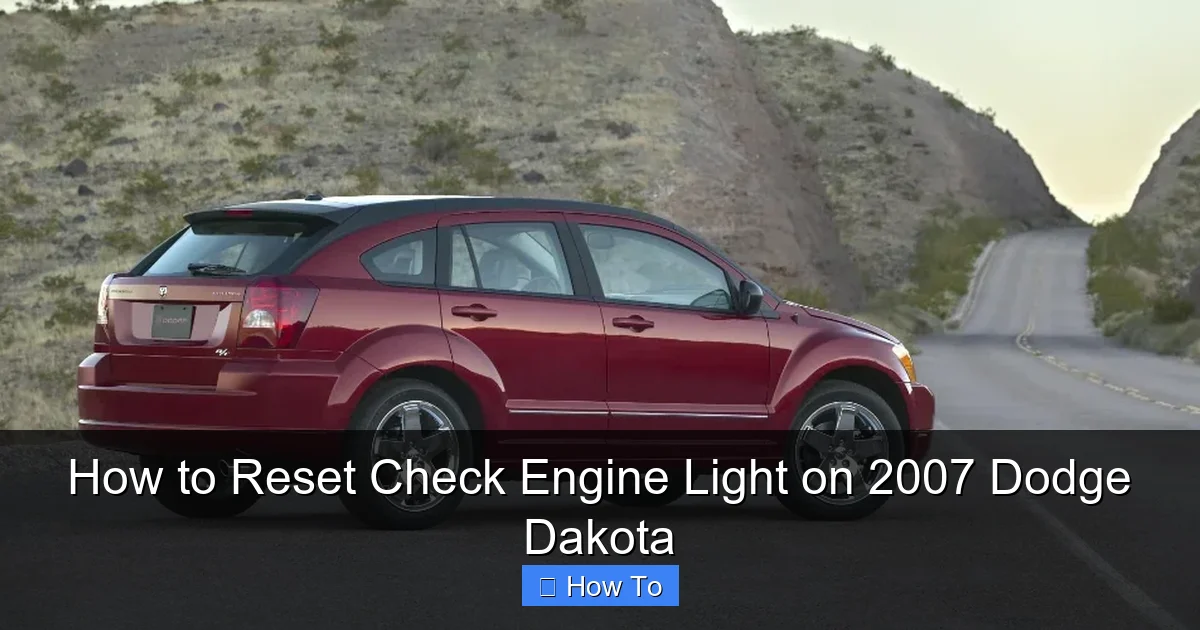 How to Reset Check Engine Light on 2007 Dodge Dakota