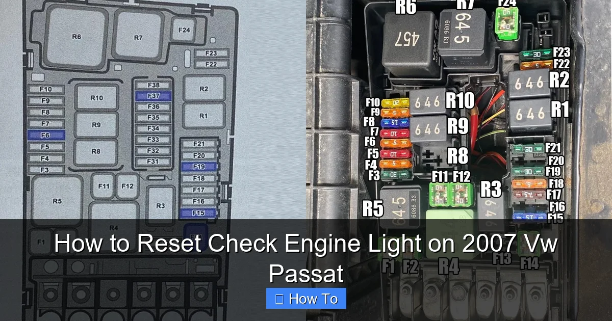 How to Reset Check Engine Light on 2007 Vw Passat