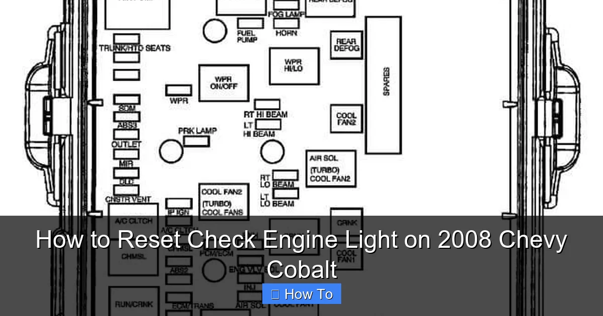 How to Reset Check Engine Light on 2008 Chevy Cobalt