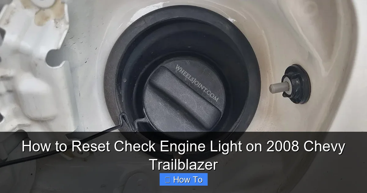 How to Reset Check Engine Light on 2008 Chevy Trailblazer