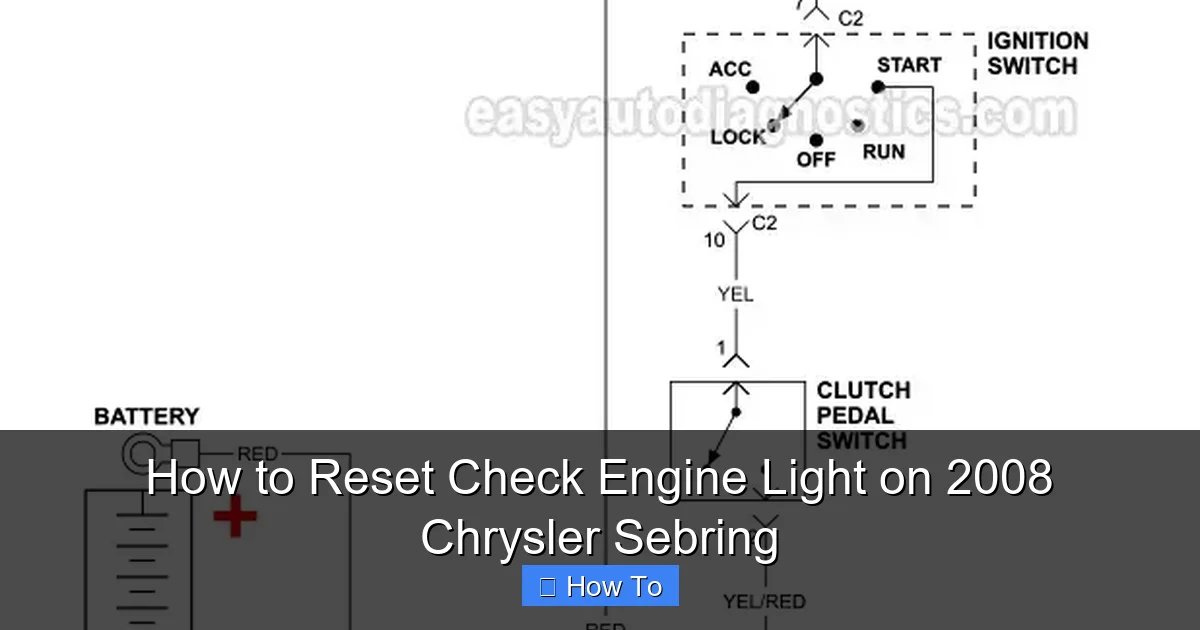 How to Reset Check Engine Light on 2008 Chrysler Sebring