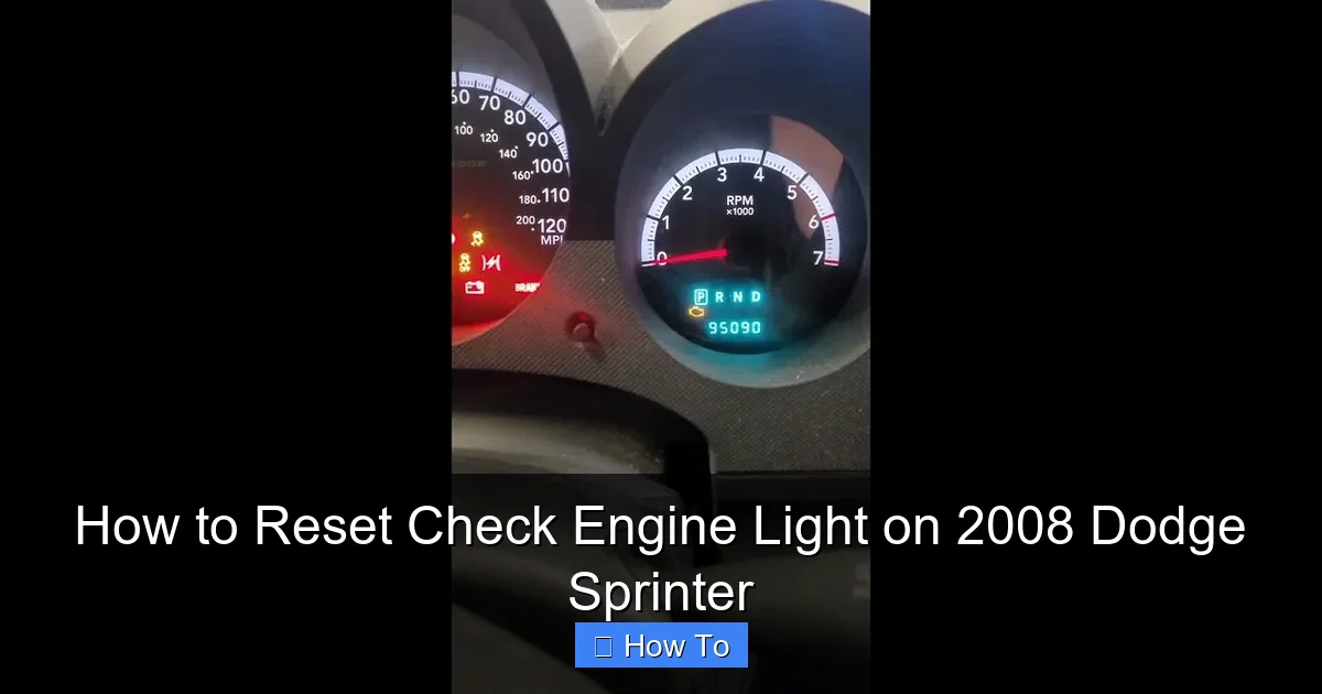 How to Reset Check Engine Light on 2008 Dodge Sprinter