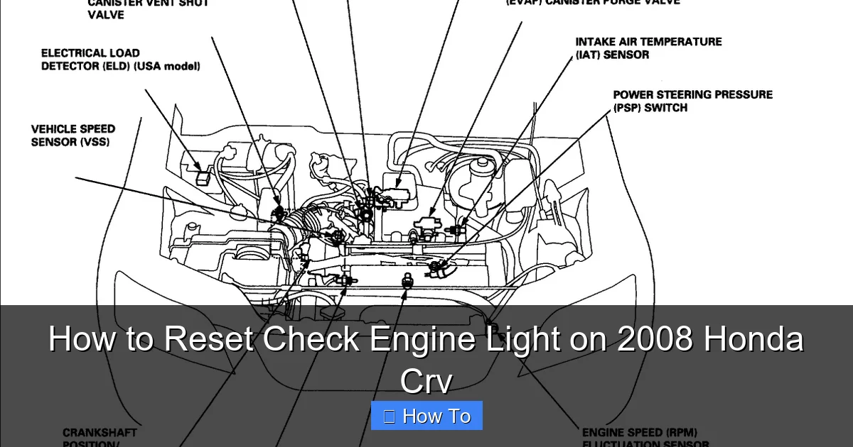 How to Reset Check Engine Light on 2008 Honda Crv