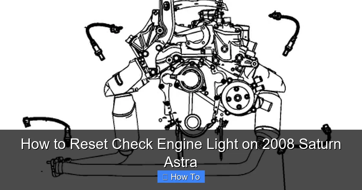 How to Reset Check Engine Light on 2008 Saturn Astra