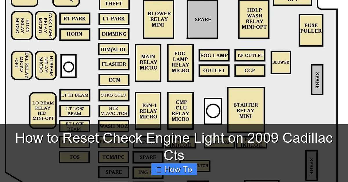 How to Reset Check Engine Light on 2009 Cadillac Cts