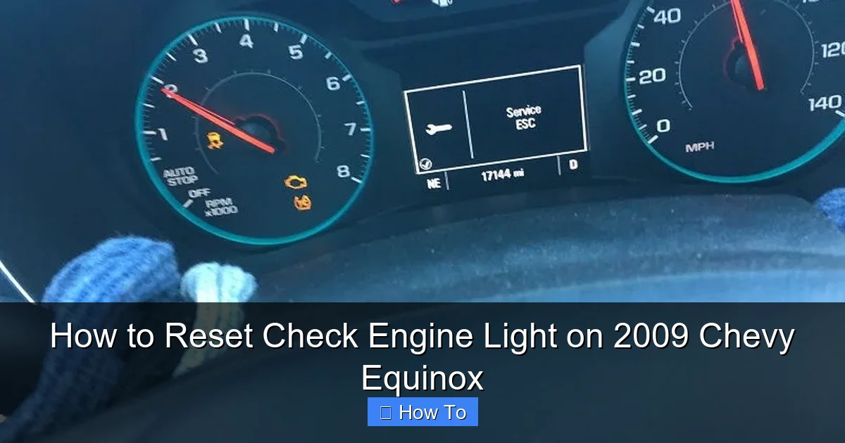 How to Reset Check Engine Light on 2009 Chevy Equinox