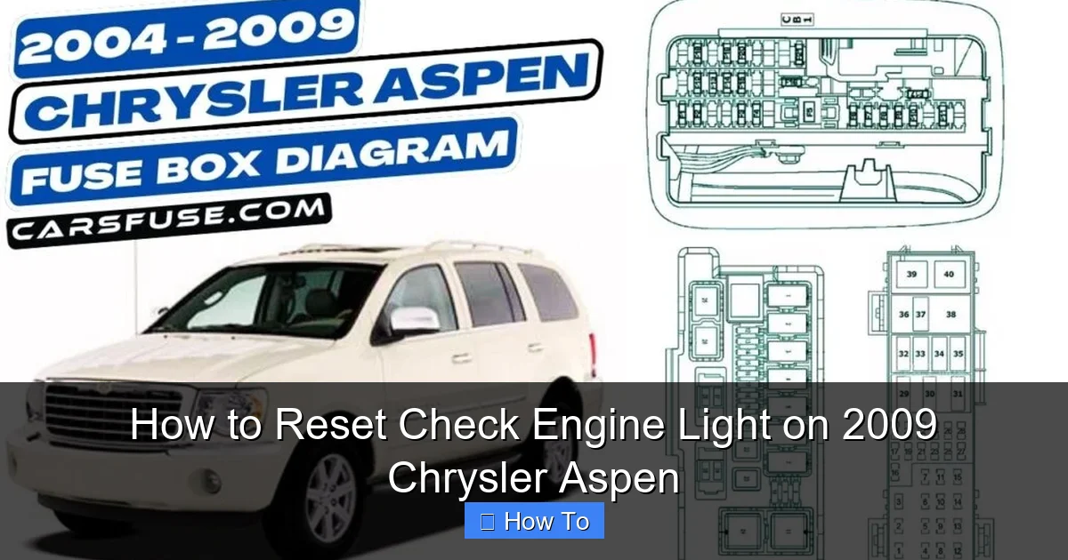 How to Reset Check Engine Light on 2009 Chrysler Aspen