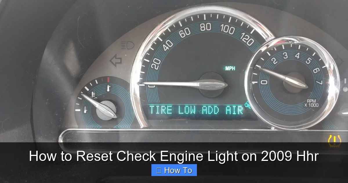 How to Reset Check Engine Light on 2009 Hhr