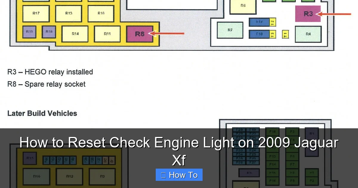 How to Reset Check Engine Light on 2009 Jaguar Xf