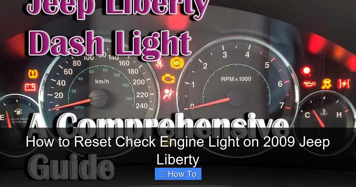 How to Reset Check Engine Light on 2009 Jeep Liberty