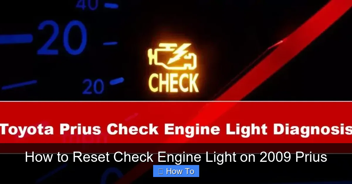 How to Reset Check Engine Light on 2009 Prius