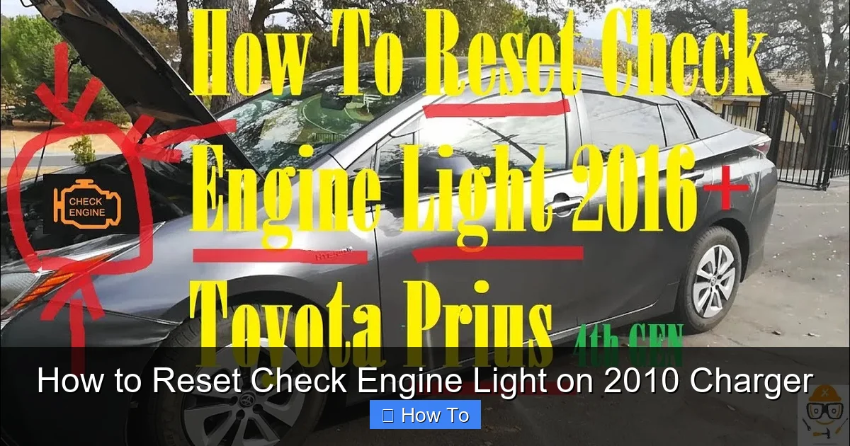 How to Reset Check Engine Light on 2010 Charger