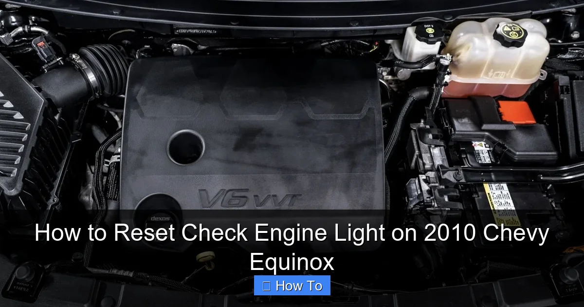 How to Reset Check Engine Light on 2010 Chevy Equinox
