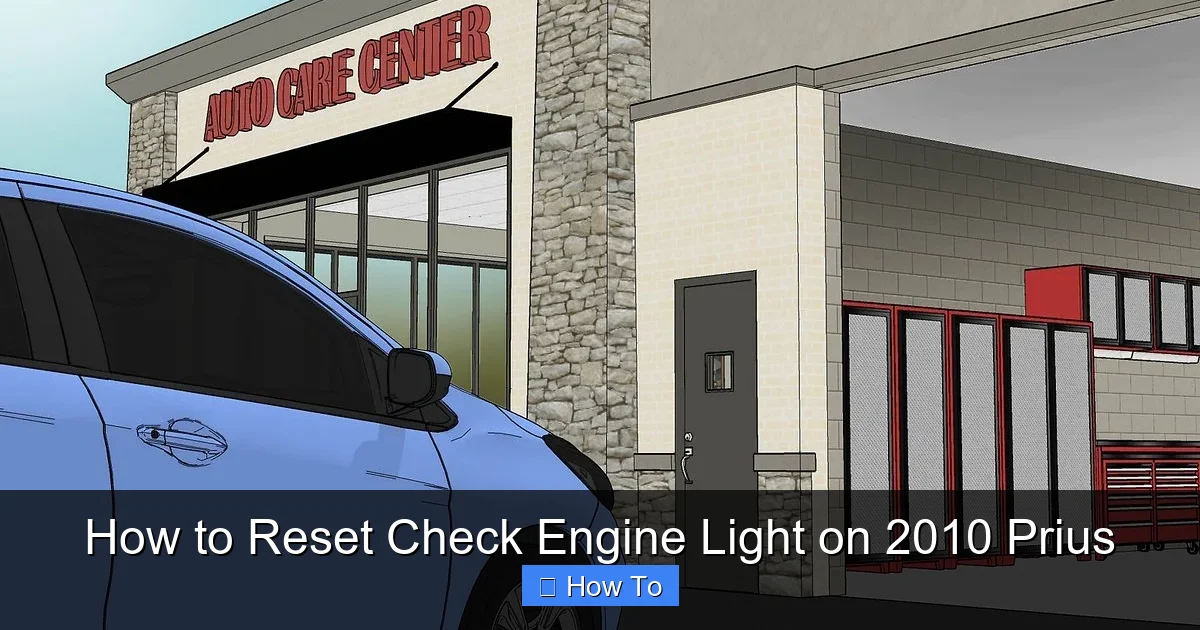 How to Reset Check Engine Light on 2010 Prius