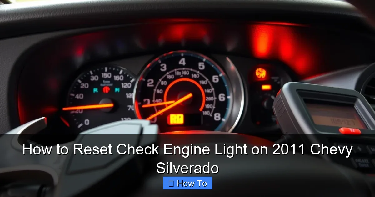 How to Reset Check Engine Light on 2011 Chevy Silverado