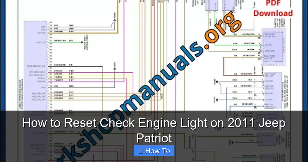 How to Reset Check Engine Light on 2011 Jeep Patriot