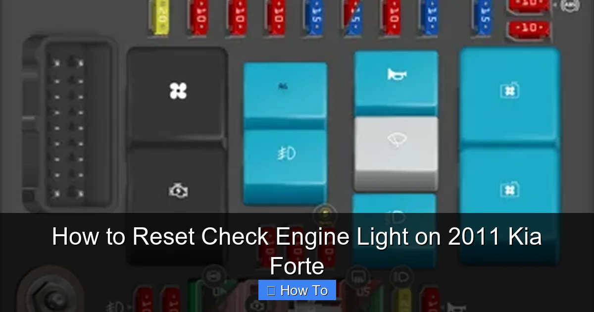 How to Reset Check Engine Light on 2011 Kia Forte