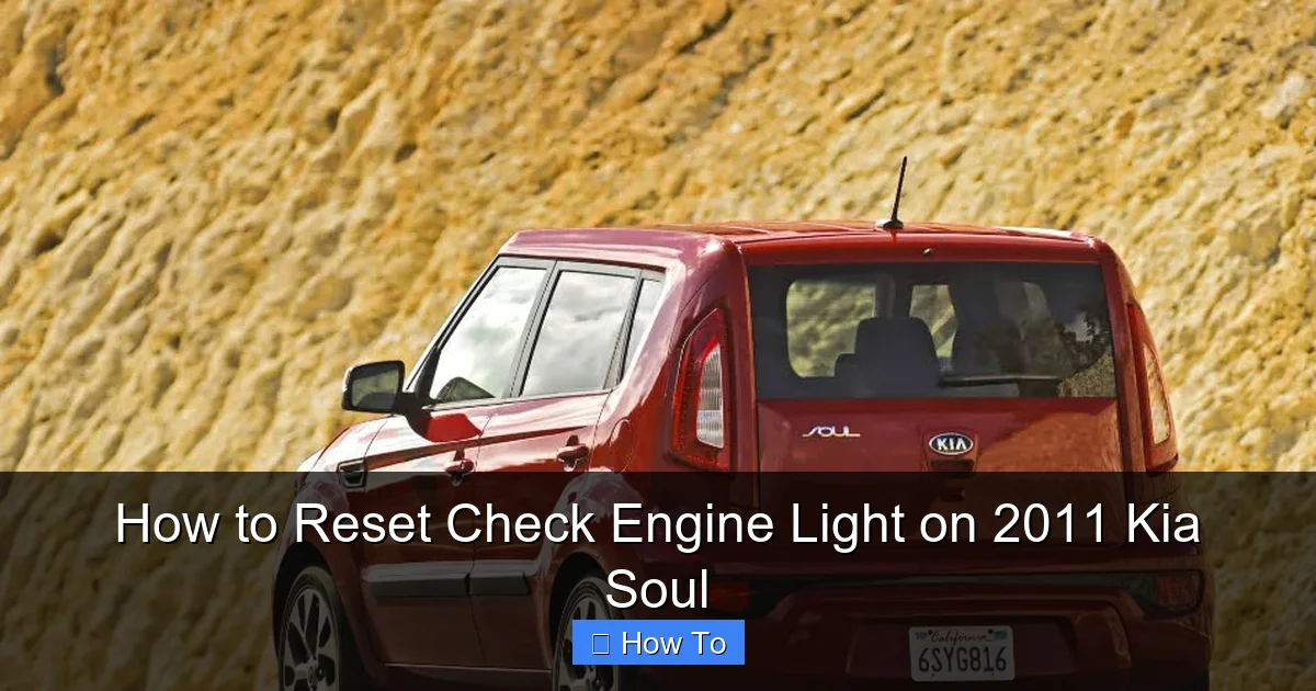 How to Reset Check Engine Light on 2011 Kia Soul