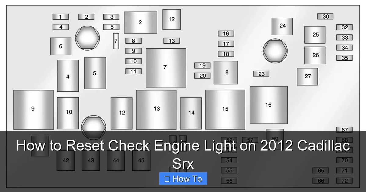 How to Reset Check Engine Light on 2012 Cadillac Srx
