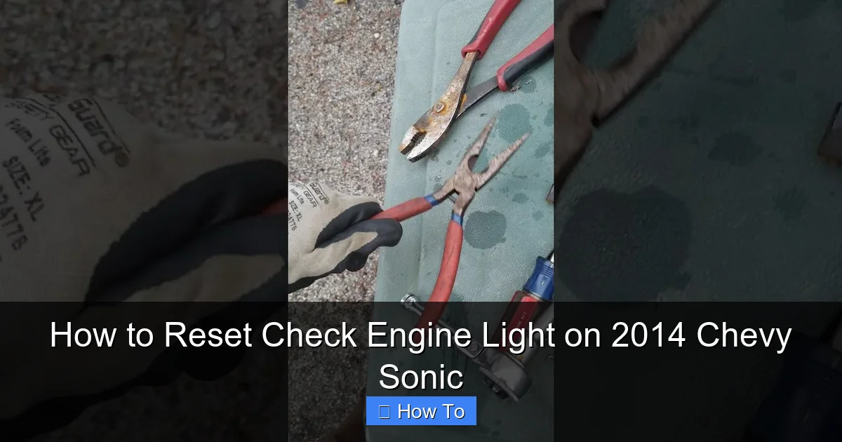 How to Reset Check Engine Light on 2014 Chevy Sonic