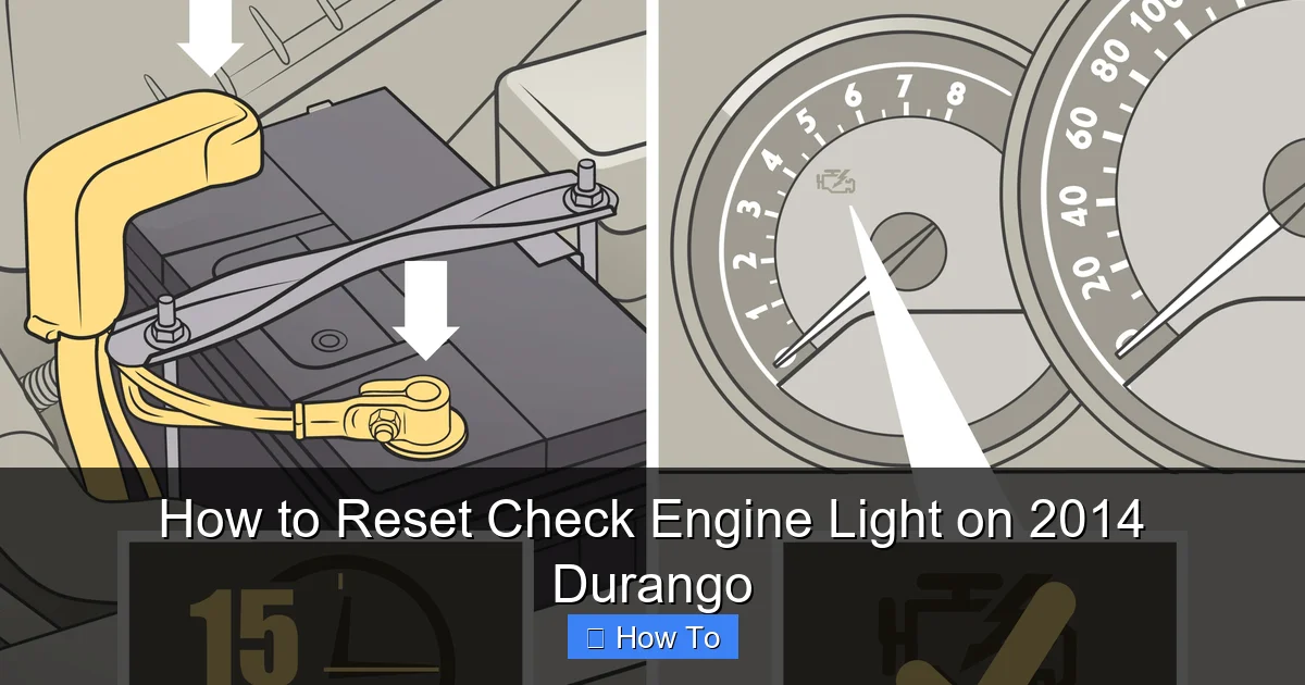 How to Reset Check Engine Light on 2014 Durango