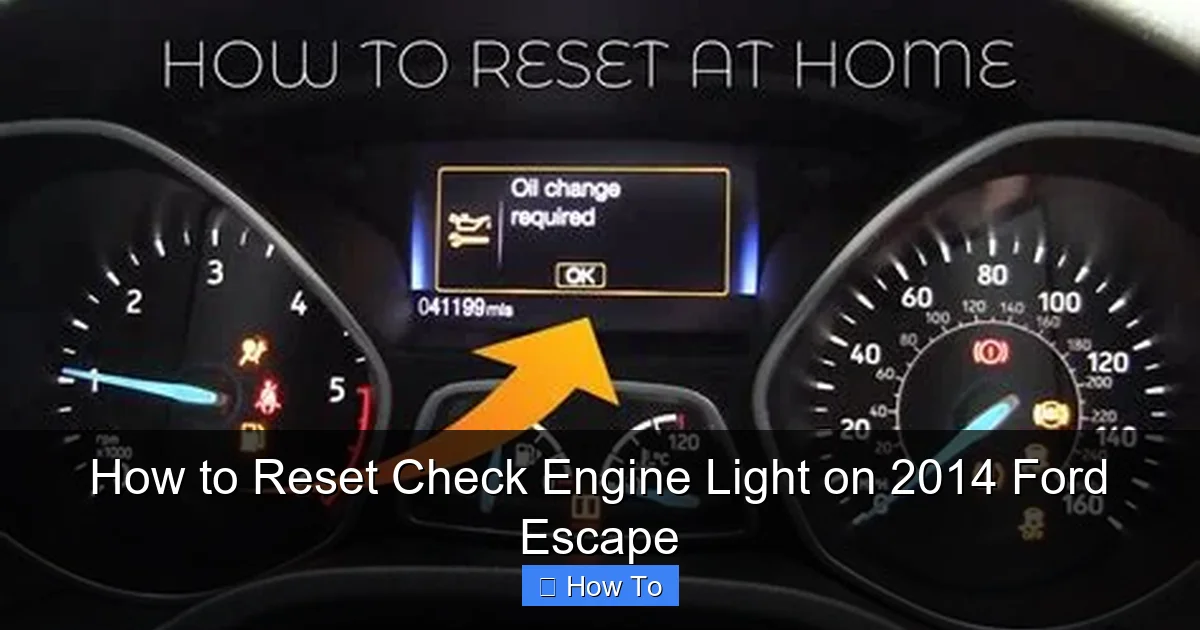 How to Reset Check Engine Light on 2014 Ford Escape