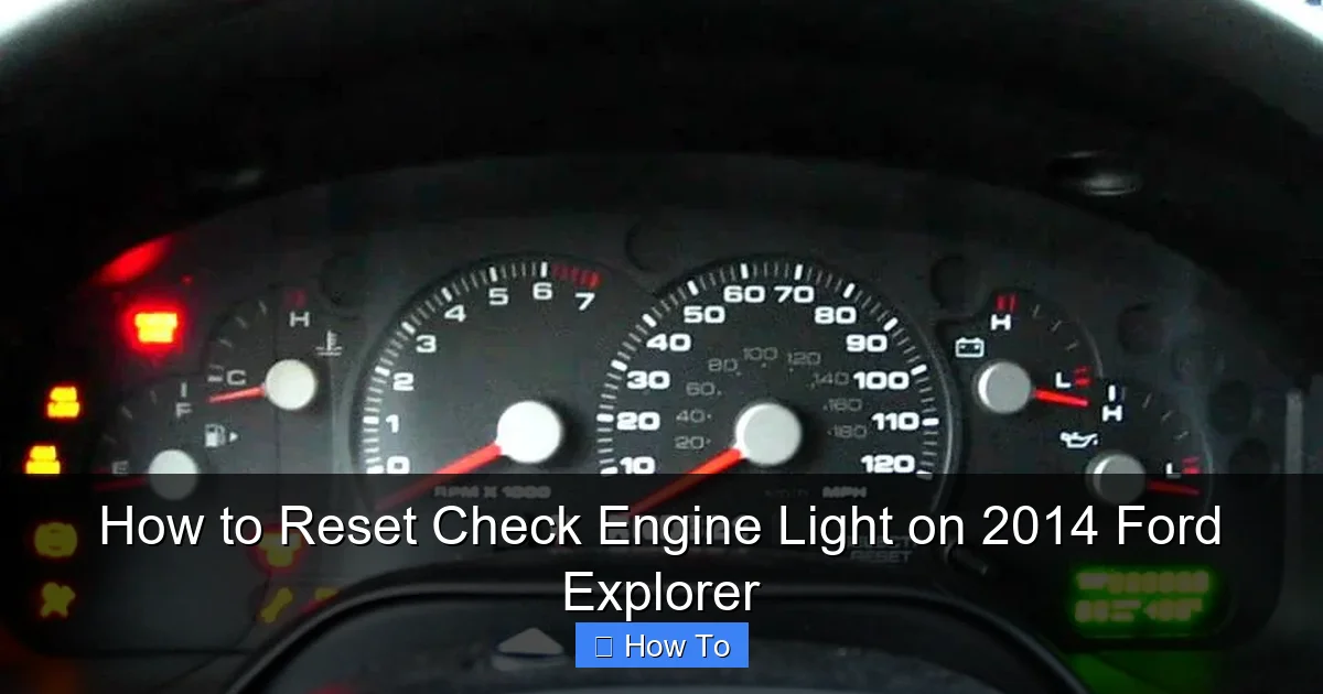 How to Reset Check Engine Light on 2014 Ford Explorer