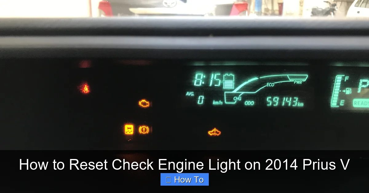 How to Reset Check Engine Light on 2014 Prius V