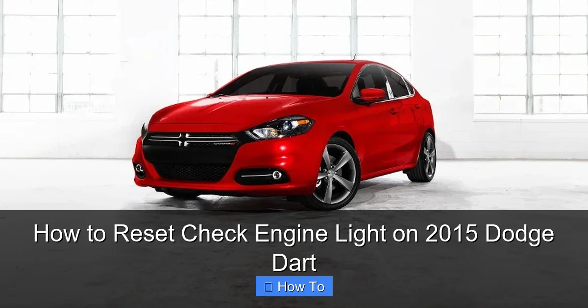 How to Reset Check Engine Light on 2015 Dodge Dart