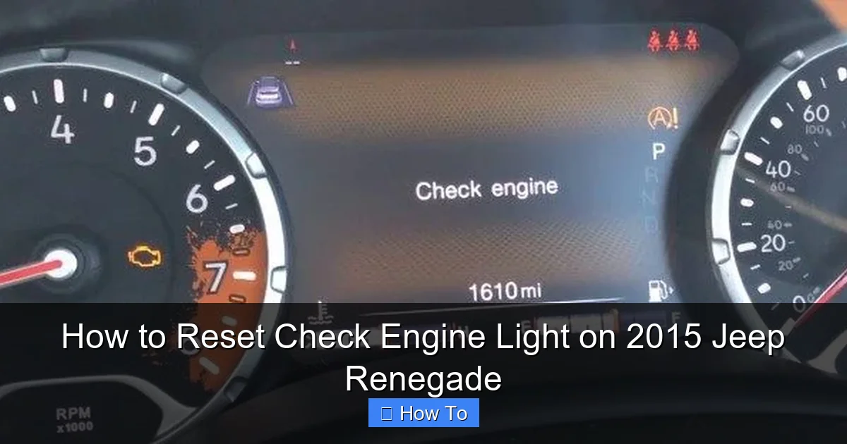 How to Reset Check Engine Light on 2015 Jeep Renegade