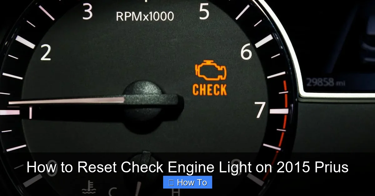 How to Reset Check Engine Light on 2015 Prius