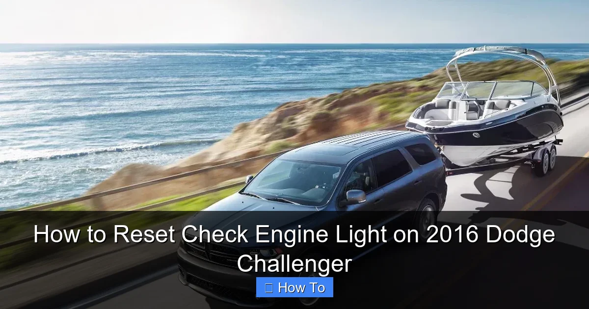 How to Reset Check Engine Light on 2016 Dodge Challenger