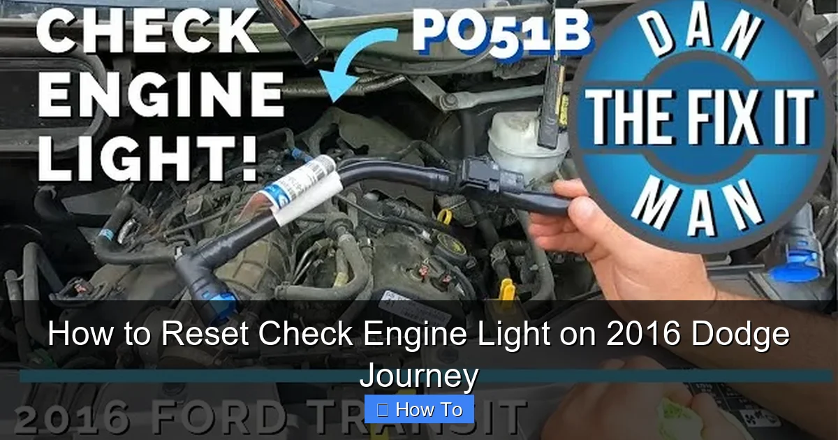 How to Reset Check Engine Light on 2016 Dodge Journey