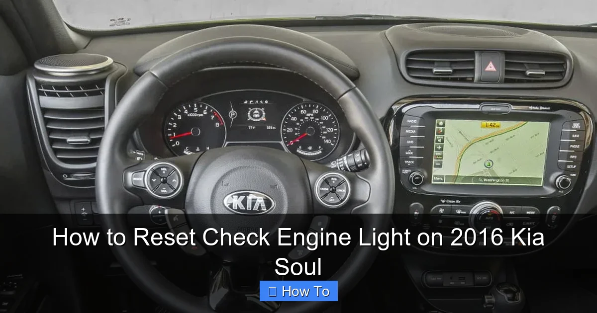 How to Reset Check Engine Light on 2016 Kia Soul
