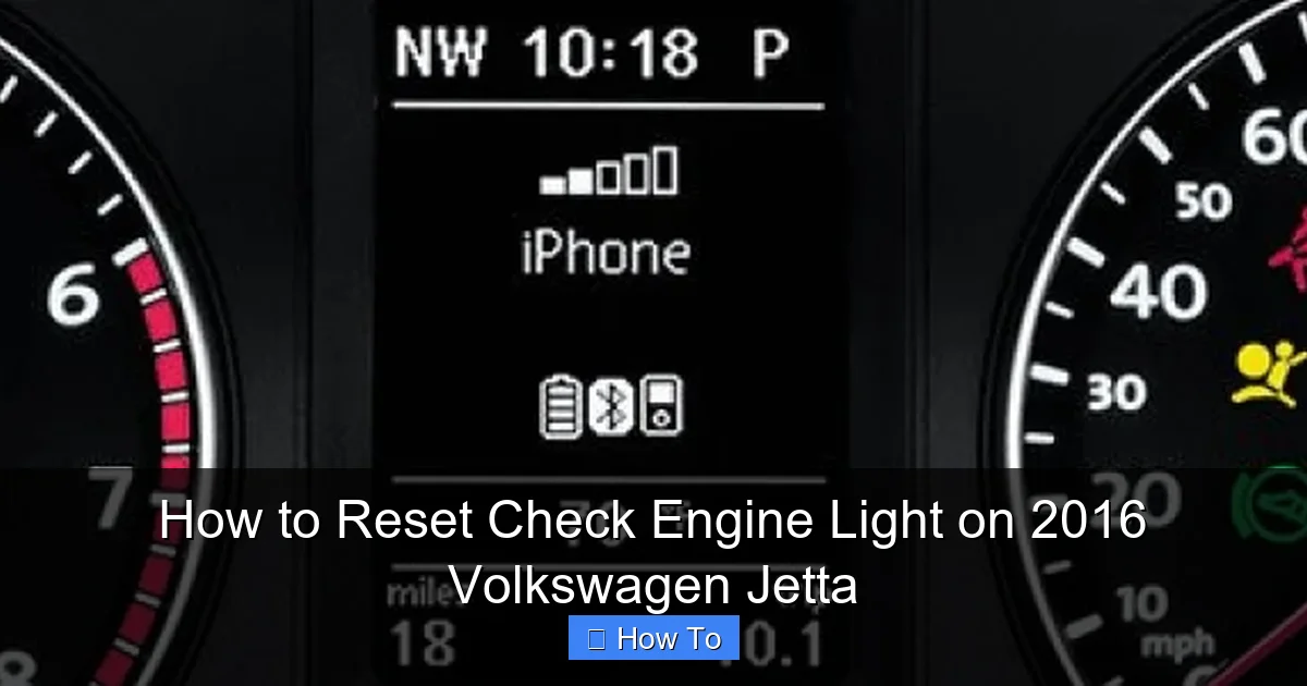 How to Reset Check Engine Light on 2016 Volkswagen Jetta