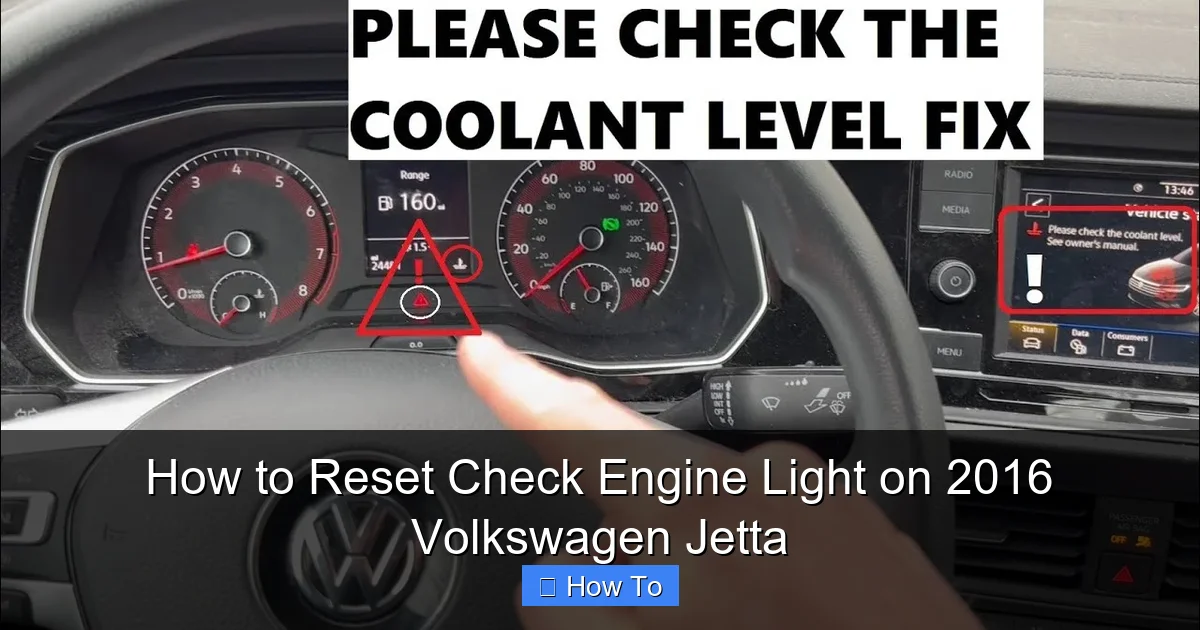 How to Reset Check Engine Light on 2016 Volkswagen Jetta