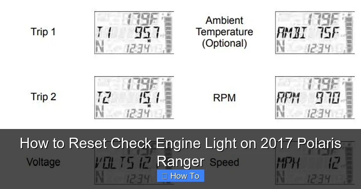 How to Reset Check Engine Light on 2017 Polaris Ranger
