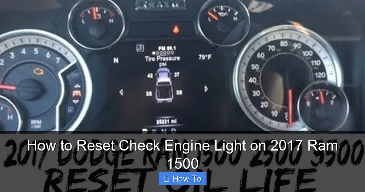 How to Reset Check Engine Light on 2017 Ram 1500