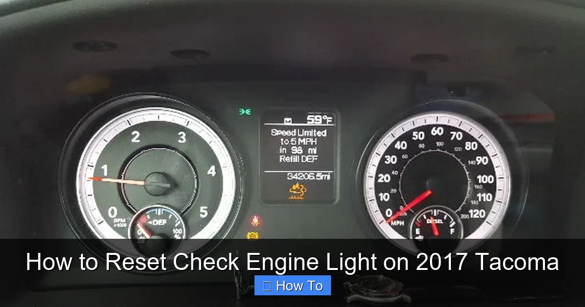 How to Reset Check Engine Light on 2017 Tacoma