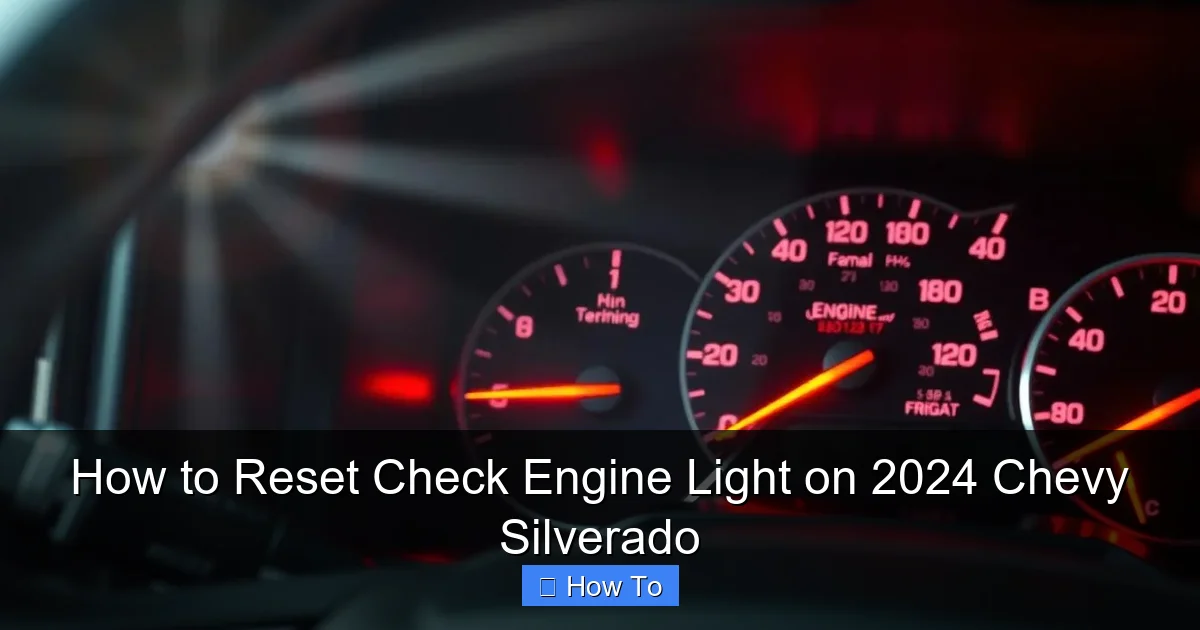 How to Reset Check Engine Light on 2024 Chevy Silverado