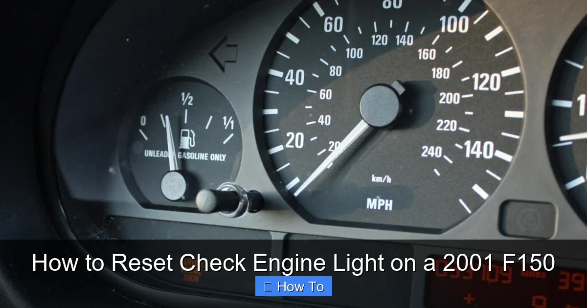 How to Reset Check Engine Light on a 2001 F150